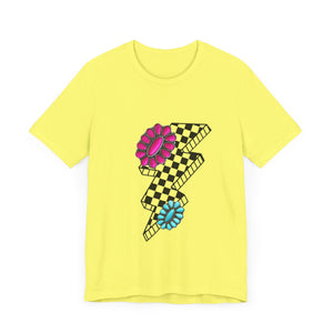 Checkered Lightning Bolt Squash Unisex Jersey Short Sleeve Tee