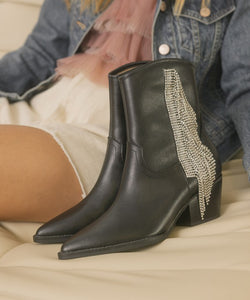 Rowan - Rhinestone Fringe Boot