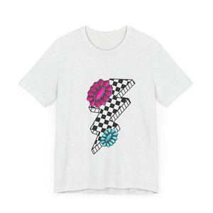 Checkered Lightning Bolt Squash Unisex Jersey Short Sleeve Tee