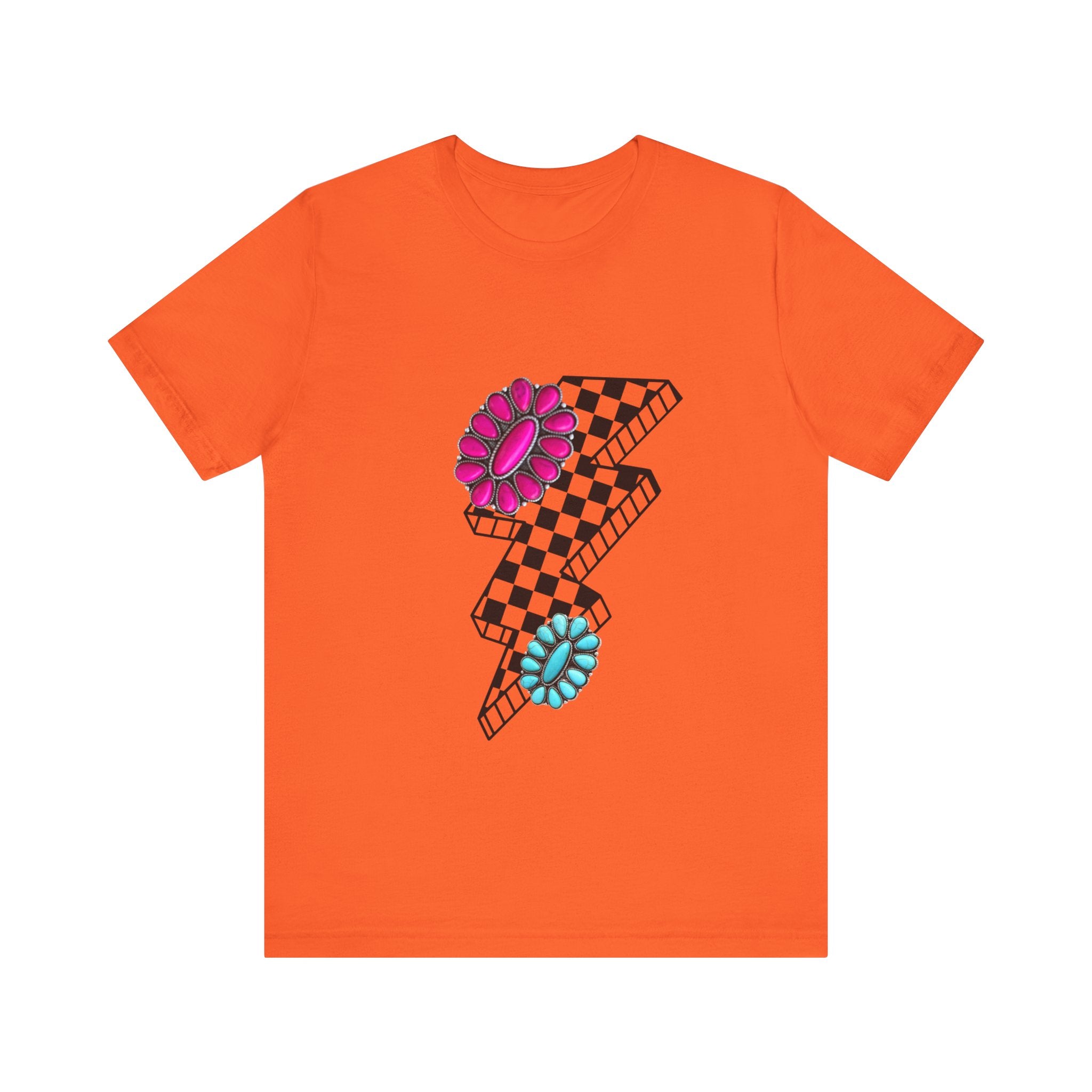 Checkered Lightning Bolt Squash Unisex Jersey Short Sleeve Tee