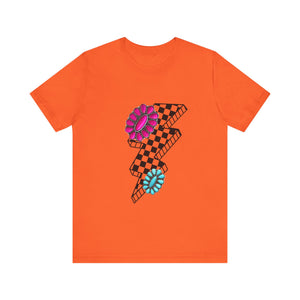 Checkered Lightning Bolt Squash Unisex Jersey Short Sleeve Tee