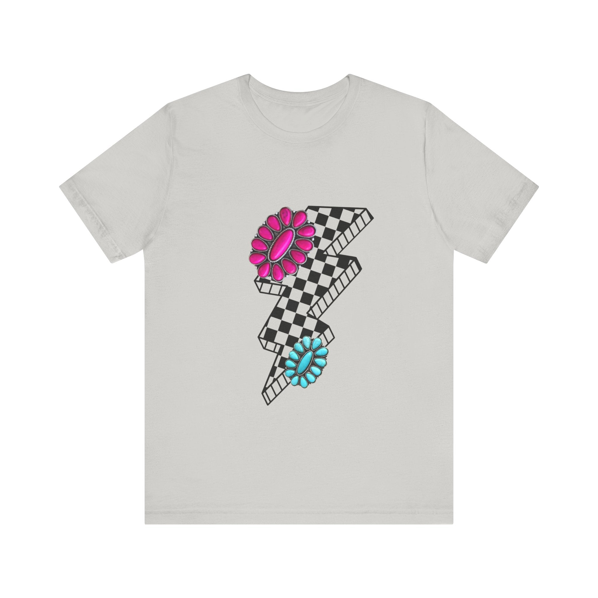 Checkered Lightning Bolt Squash Unisex Jersey Short Sleeve Tee