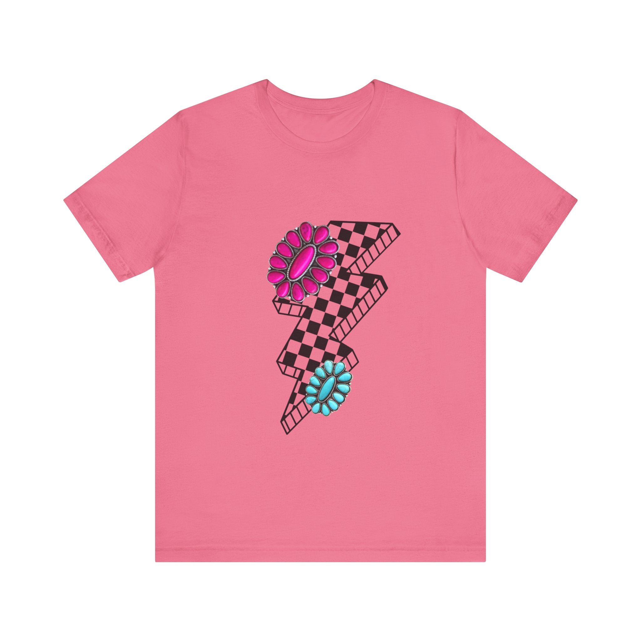 Checkered Lightning Bolt Squash Unisex Jersey Short Sleeve Tee