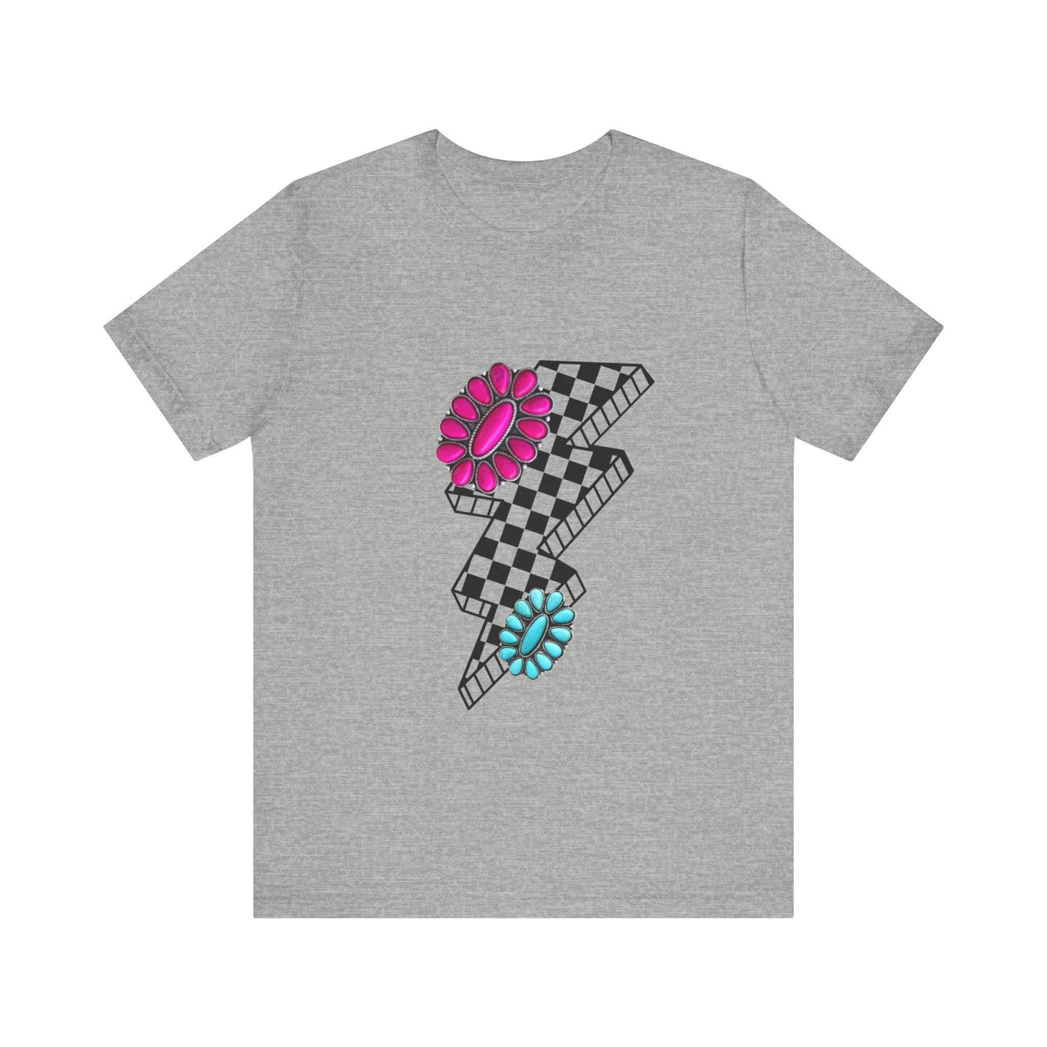 Checkered Lightning Bolt Squash Unisex Jersey Short Sleeve Tee