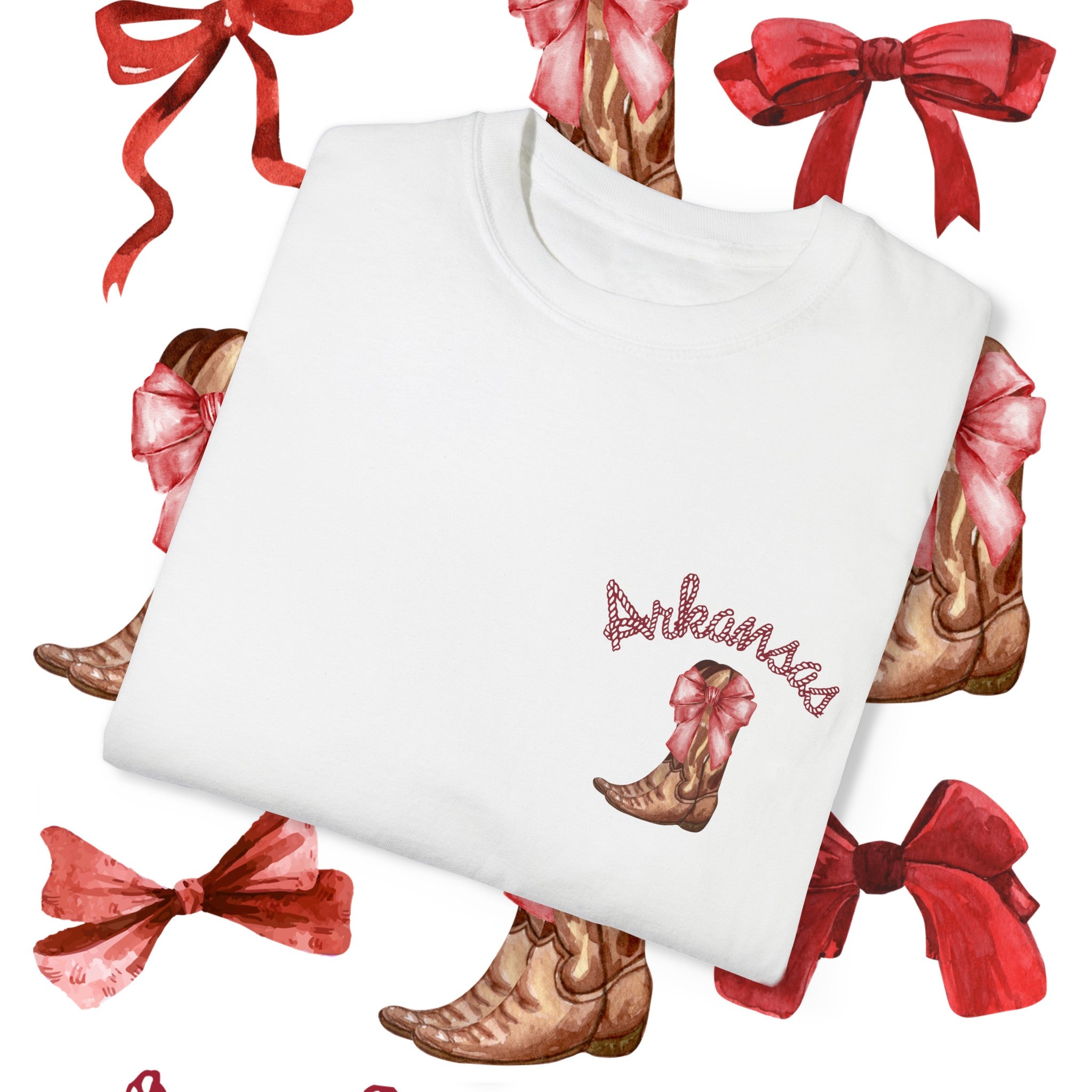 Arkansas Bows & Boots Unisex Garment-Dyed T-shirt