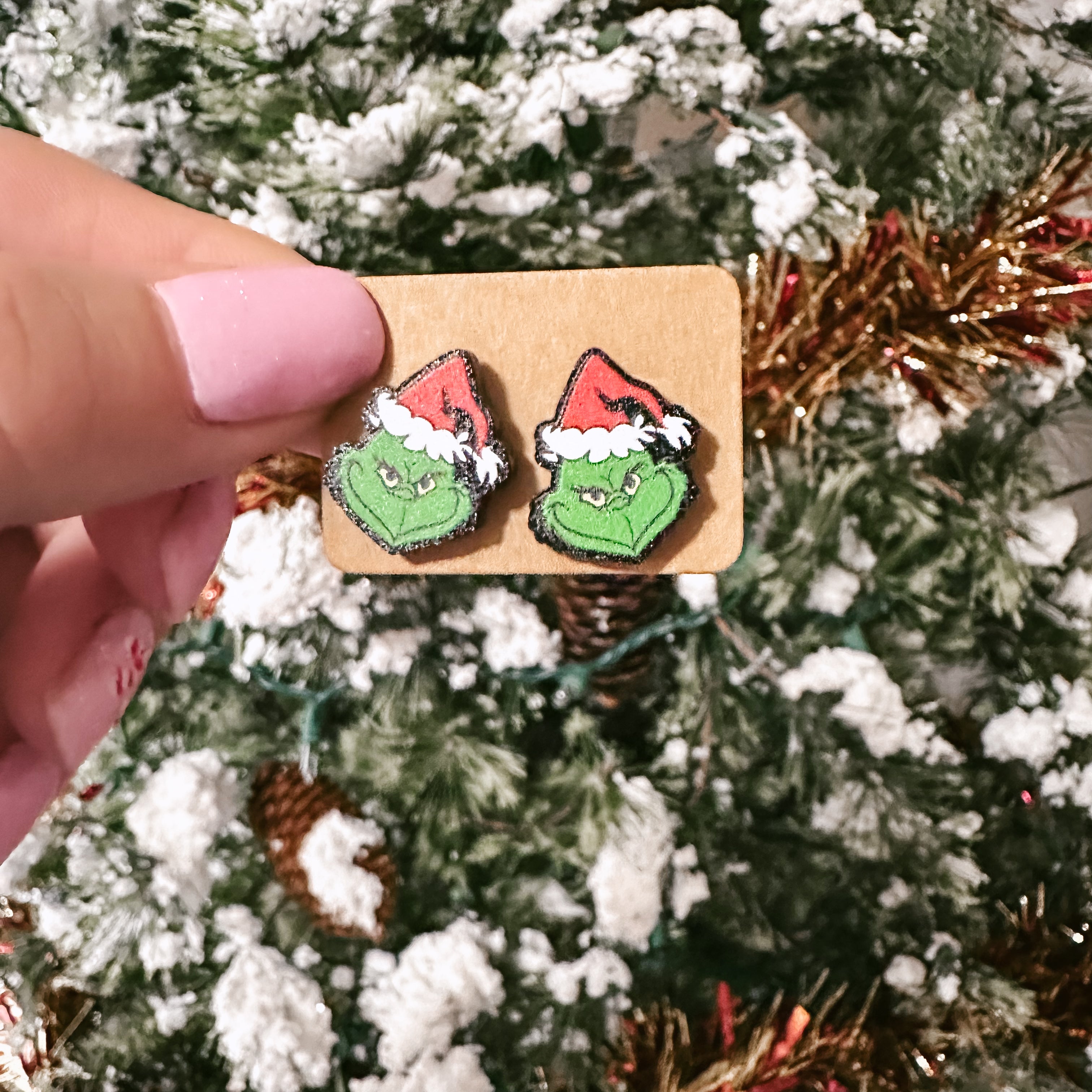 Grinch Stud Earring