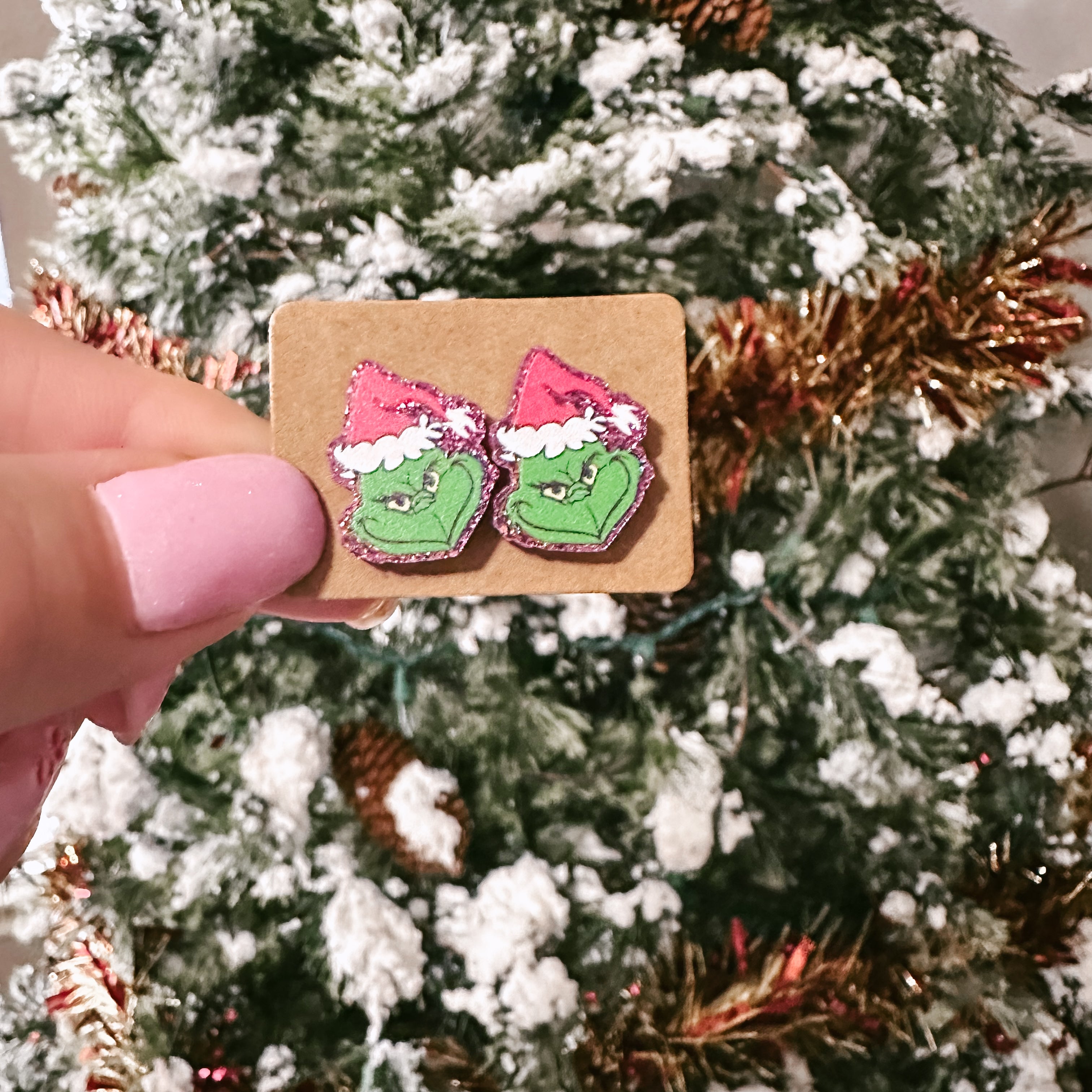 Grinch Stud Earring