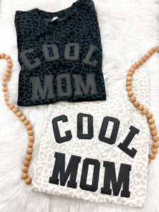 Cool mom leopard puff tee