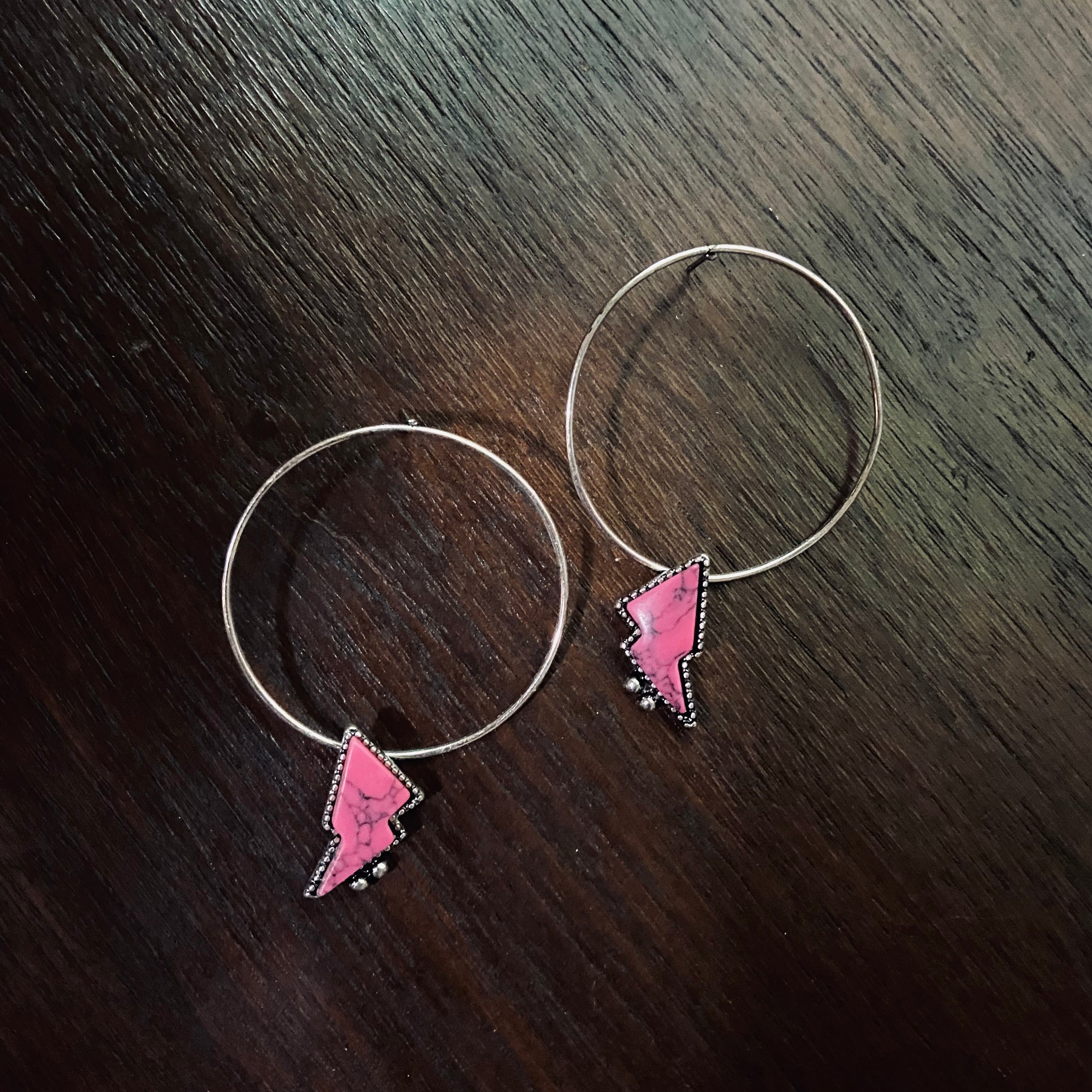 Lightning Hoop Earrings