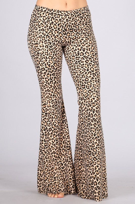 Leopard Print Flare Pants