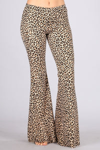 Leopard Print Flare Pants