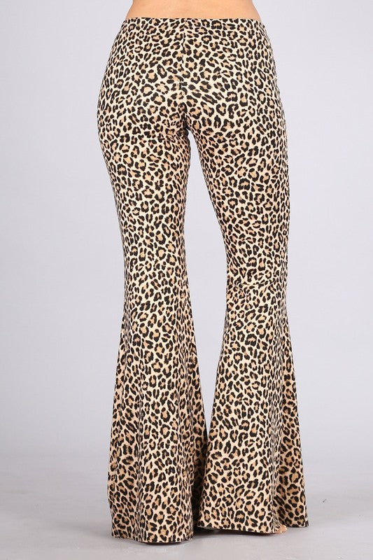 Leopard Print Flare Pants