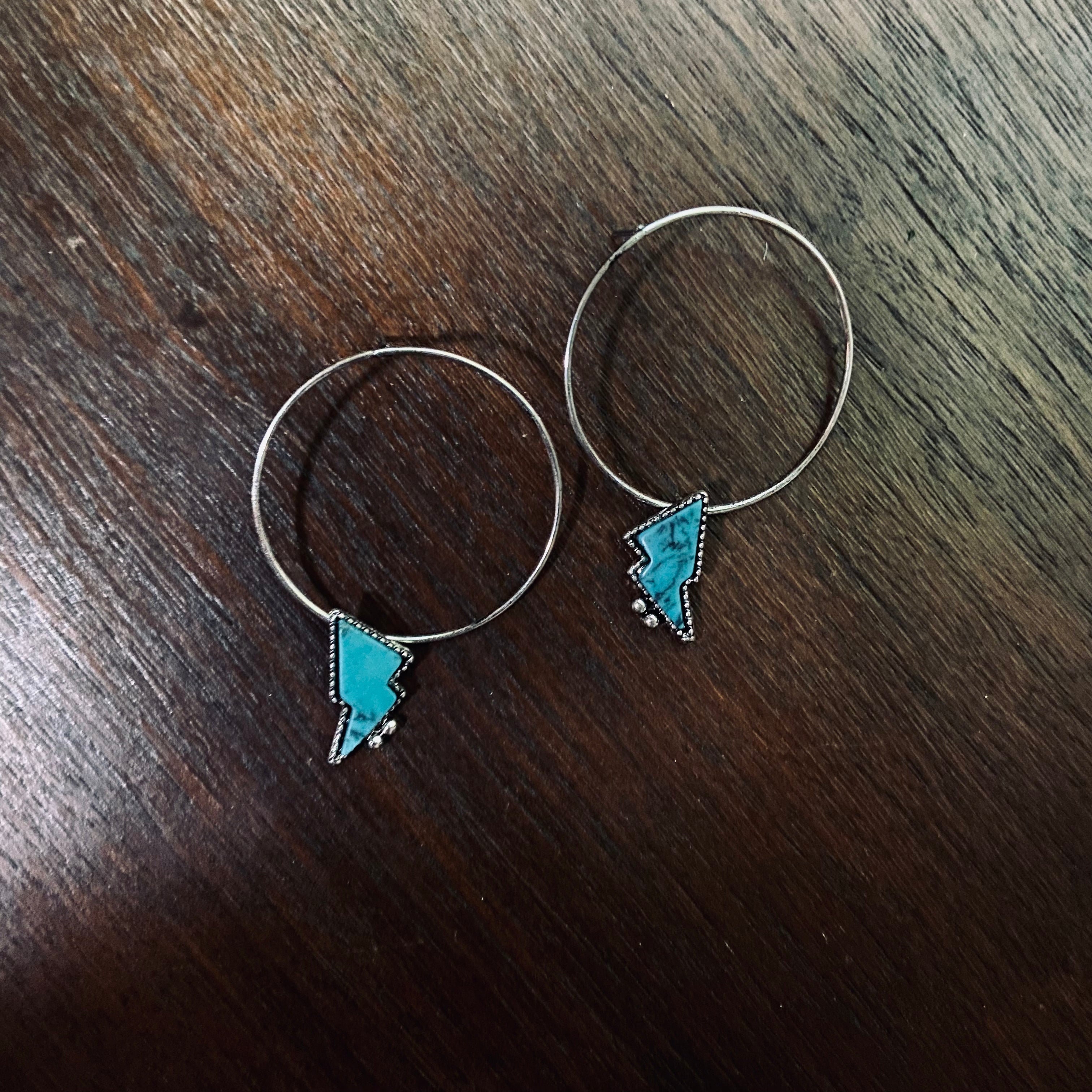 Lightning Hoop Earrings