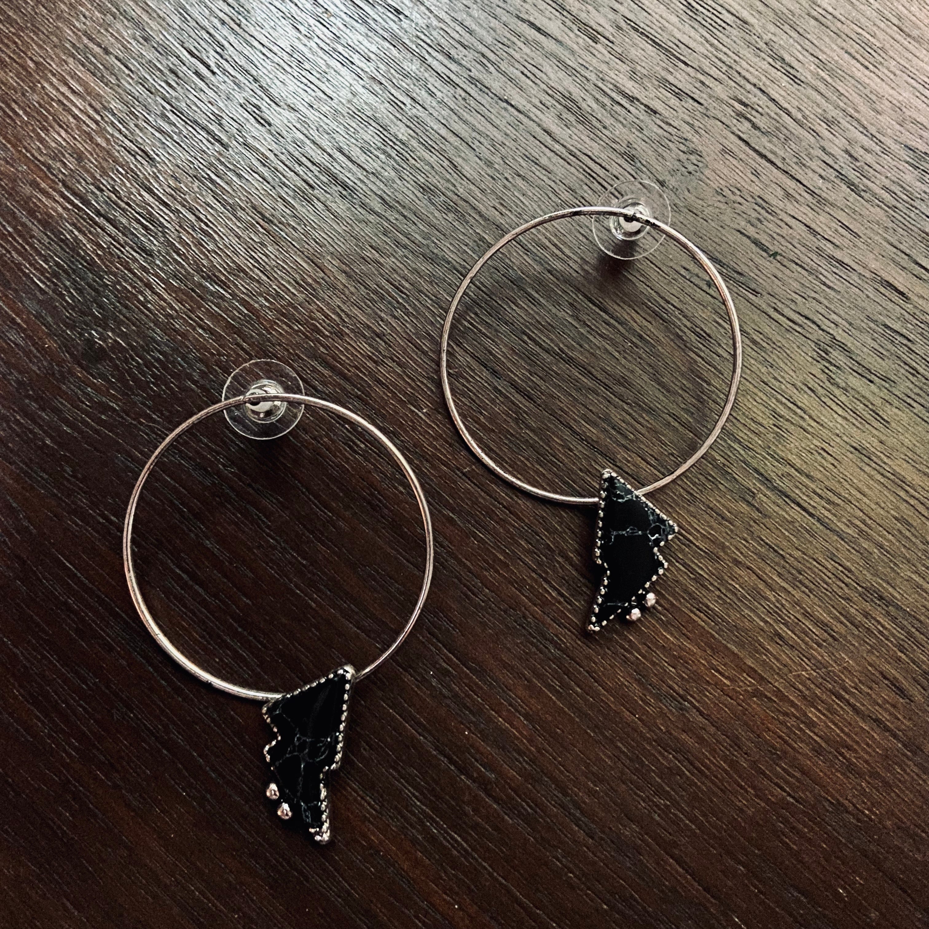 Lightning Hoop Earrings