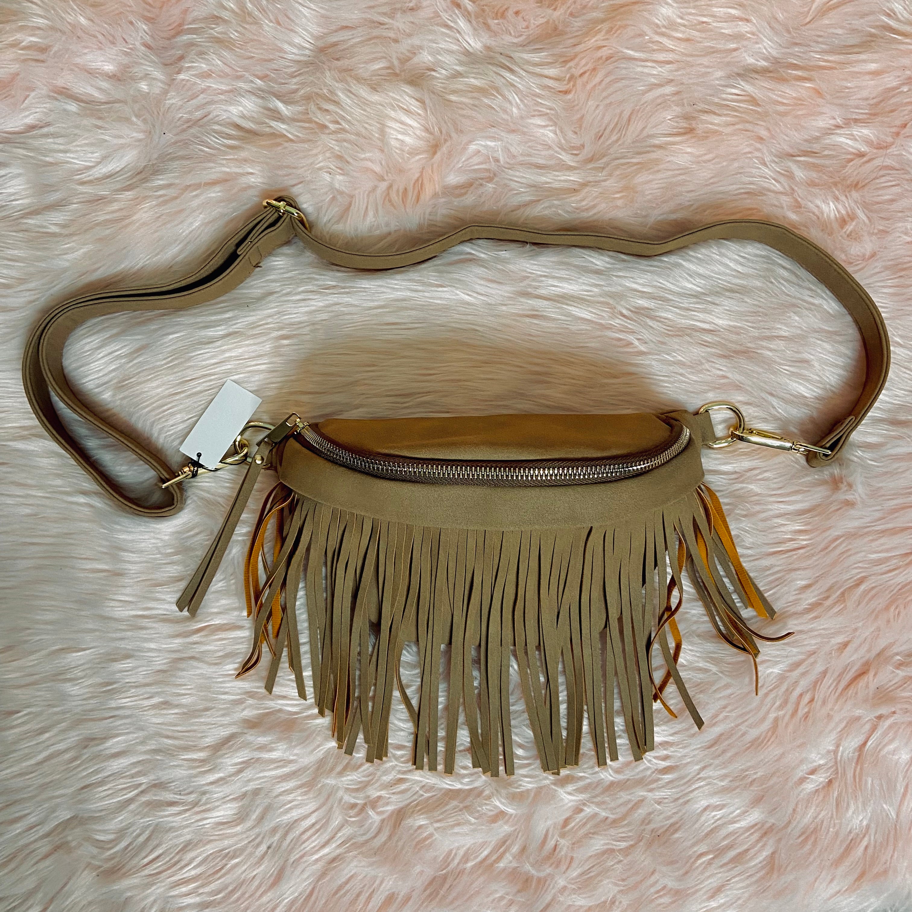 Mocha Fringe Bum Bag