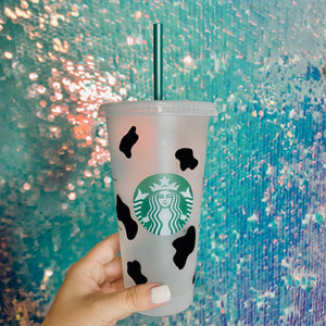 Starbucks Cow Print Tumbler Cup