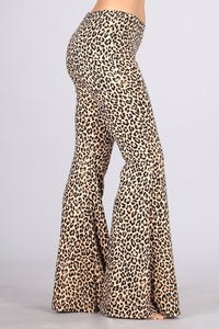 Leopard Print Flare Pants